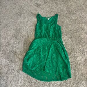 LC Lauren Conrad Green Sleeveless Scoop Neck Sundress
